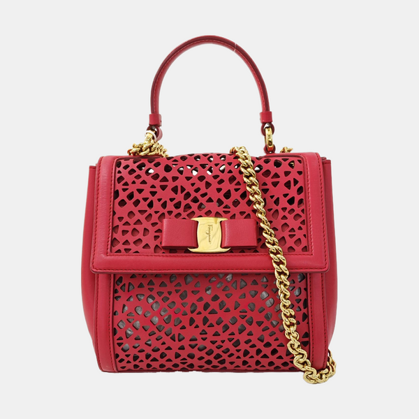 Calfskin Shoulder Bag Red