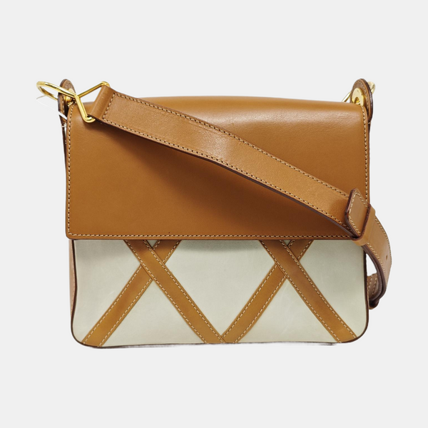 Quilted Calfskin Shoulder Bag Beige