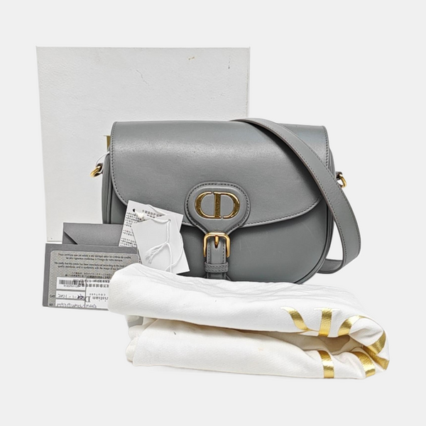 Authenticated pre-owned Bobby Medium Calfskin Grey - Shoulder Bag at Looply