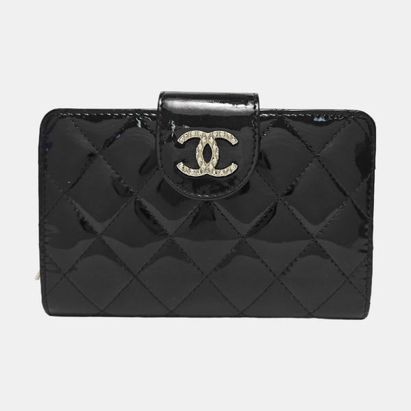 Quilted Calfskin Wallet Black