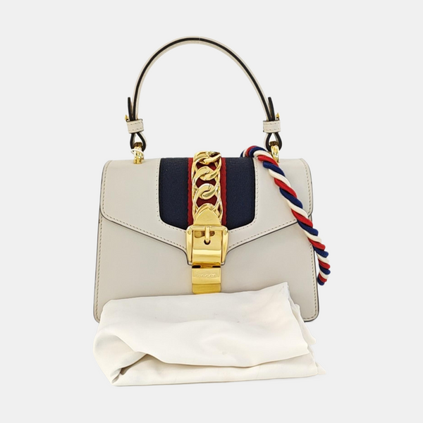 Sylvie Mini Calfskin White