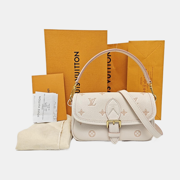 DIANE Nano Monogram Calfskin White