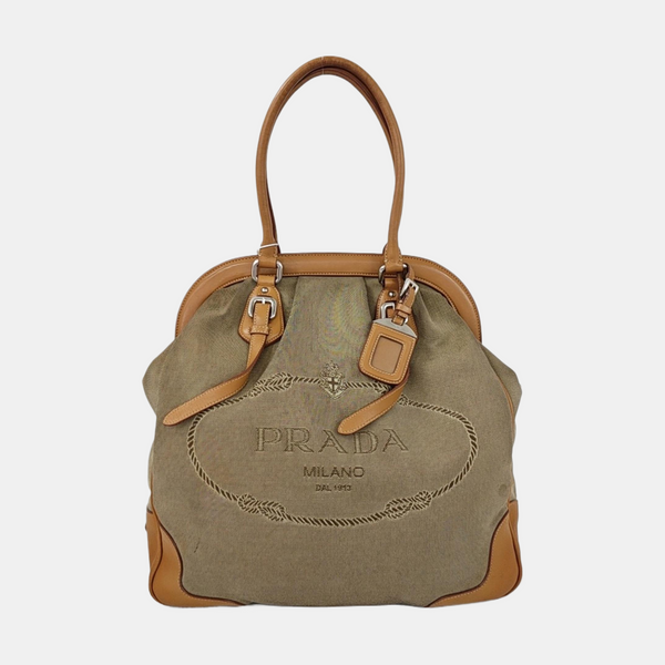Fabric Tote Bag Brown