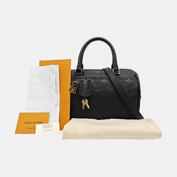 SPEEDY 25 Monogram Calfskin Black