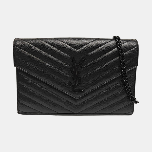 MONOGRAM Medium Chevron Calfskin Black