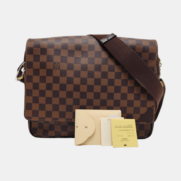 SHELTON MM Damier Ebene Coated Canvas Brown