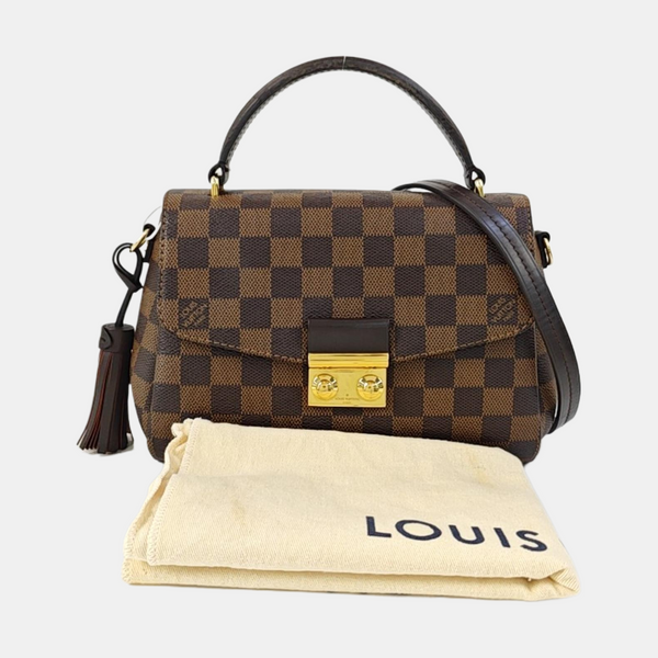 CROISETTE Damier Ebene Coated Canvas Brown