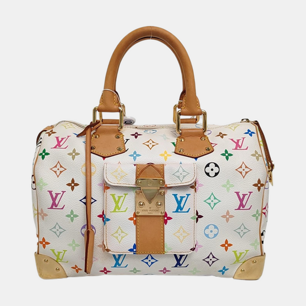 SPEEDY 30 Monogram Coated Canvas White