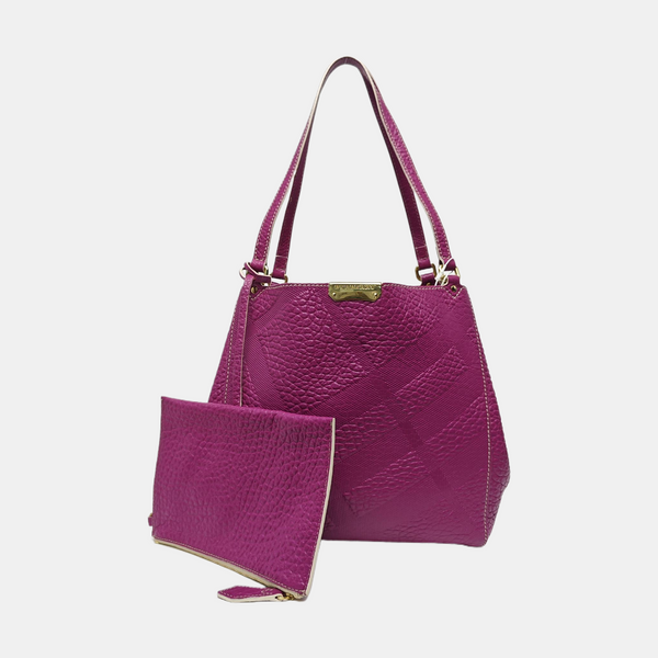 Calfskin Tote Bag Purple