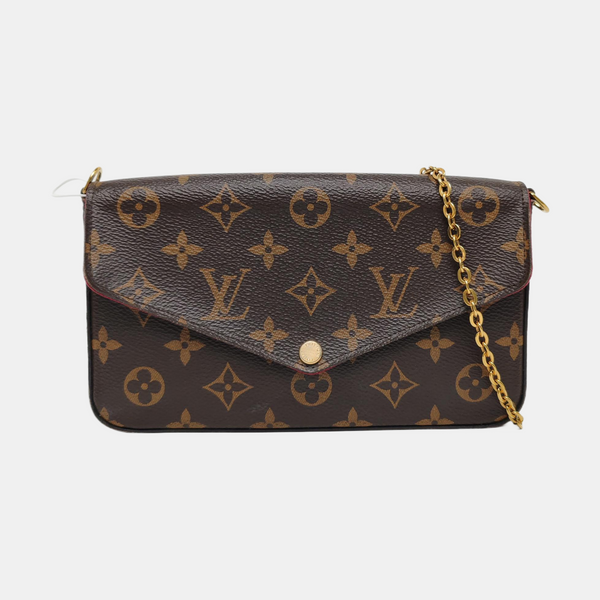 Authenticated pre-owned FÉLICIE Monogram Coated Canvas Brown - Crossbody Bag at Looply