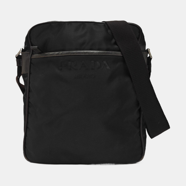 Nylon Shoulder Bag Black