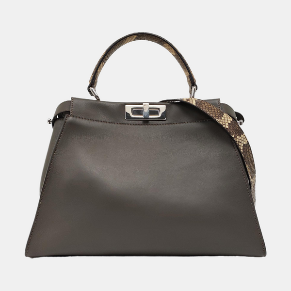Authenticated pre-owned Peekaboo Calfskin Gray - Shoulder Bag at Looply