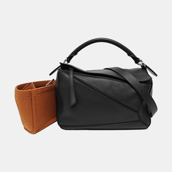 Puzzle Edge Small Calfskin Black