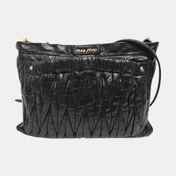 Matelassé Quilted Calfskin Black