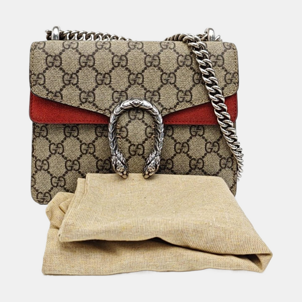 Dionysus Mini Monogram Coated Canvas Beige