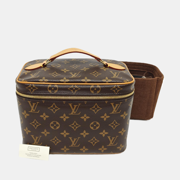 NICE BB Monogram Coated Canvas Brown