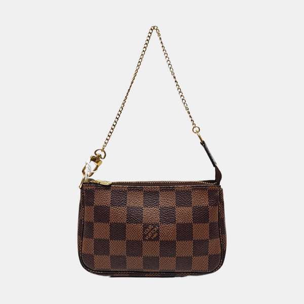 ACCESSOIRES Mini Damier Ebene Coated Canvas Brown
