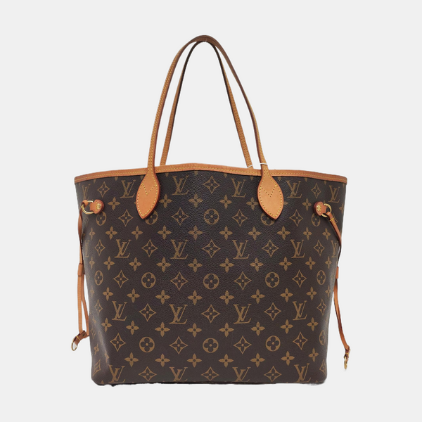 Authenticated pre-owned NEVERFULL MM Monogram Coated Canvas Brown - Tote Bag at Looply