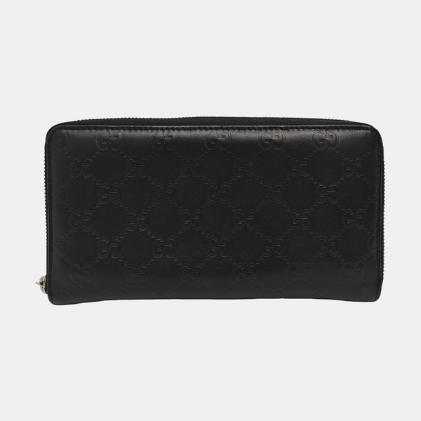 Signature Monogram Calfskin Black Wallet