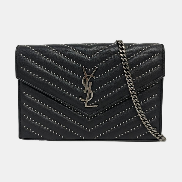MONOGRAM Medium Chevron Calfskin Black