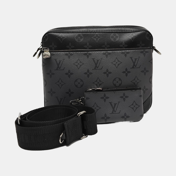TRIO Monogram Coated Canvas Gray