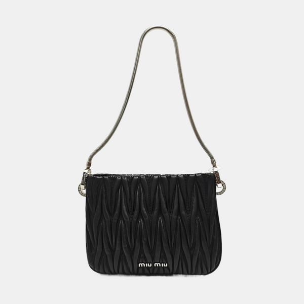 Matelassé Quilted Lambskin Black