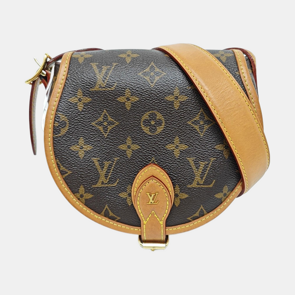 TAMBOURINE Monogram Coated Canvas Brown