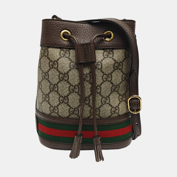 Ophidia Mini Monogram Coated Canvas Beige