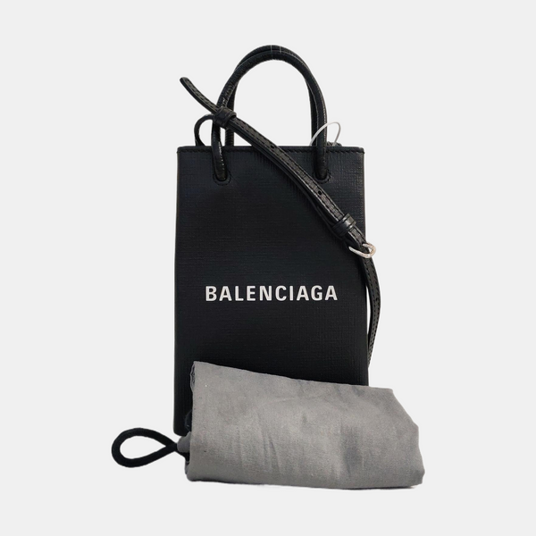 Shopping Bag Calfskin Black