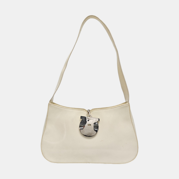 Calfskin Shoulder Bag White