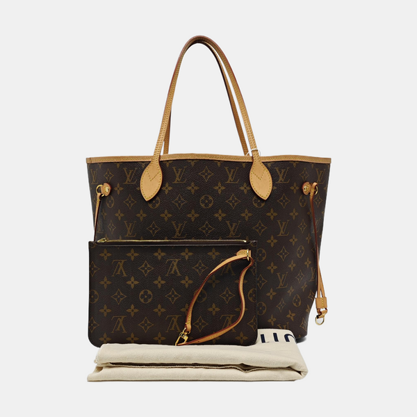 NEVERFULL MM Monogram Coated Canvas Brown
