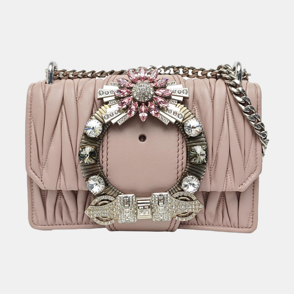 Miu Lady Quilted Lambskin Pink