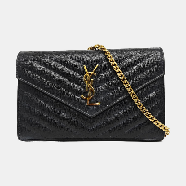MONOGRAM Medium Chevron Calfskin Black