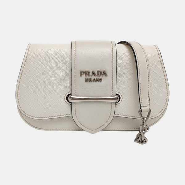 Sidonie Saffiano Calfskin White