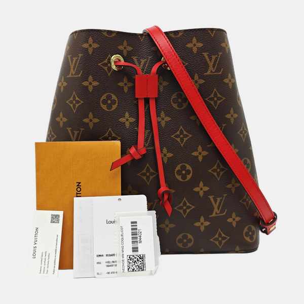 NÉONOÉ MM Monogram Coated Canvas Brown