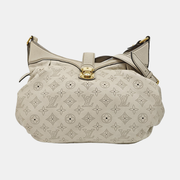 Monogram Calfskin Shoulder Bag White