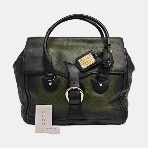 Calfskin Top Handle Bag Green