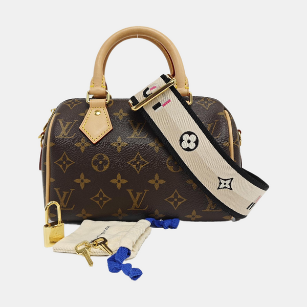 SPEEDY 20 Monogram Coated Canvas Brown