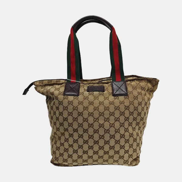 Monogram Canvas Top Handle Bag Brown