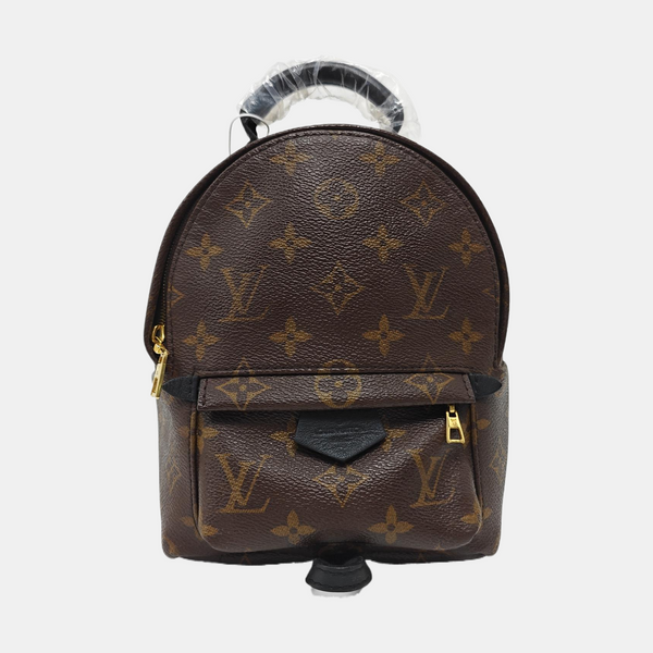 PALM SPRINGS Mini Monogram Coated Canvas Brown