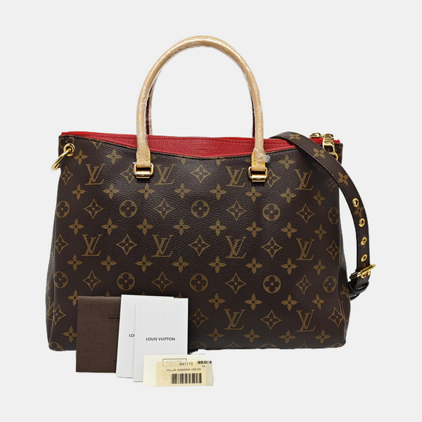PALLAS MM Monogram Coated Canvas Brown