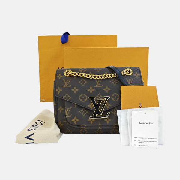 PASSY Monogram Coated Canvas Brown