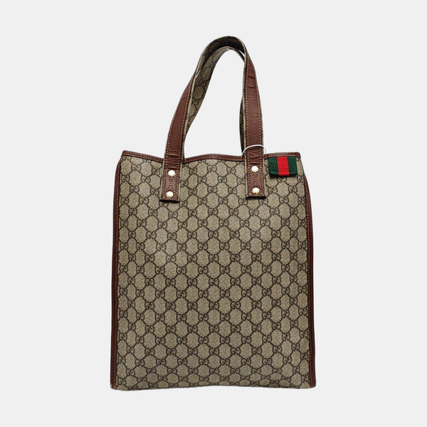 Monogram Coated Canvas Tote Bag Beige