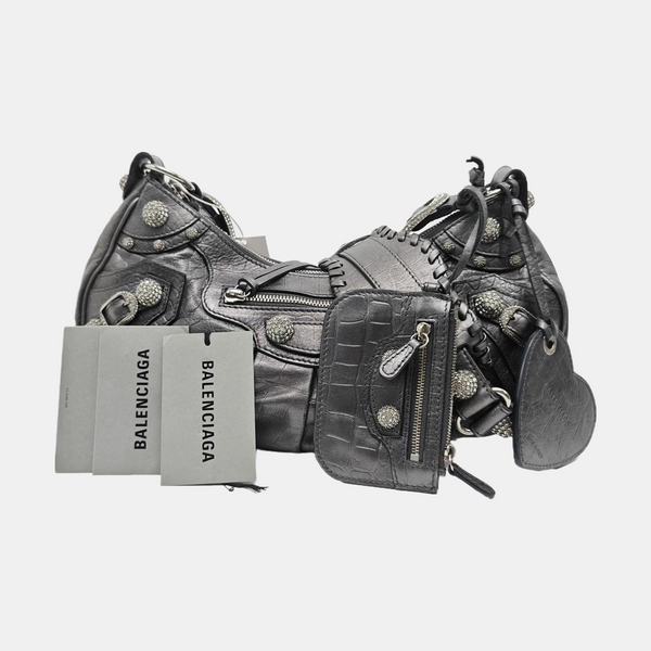 Le Cagole S Lambskin Gray