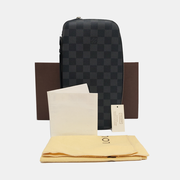 ATOLL Damier Graphite Calfskin Black