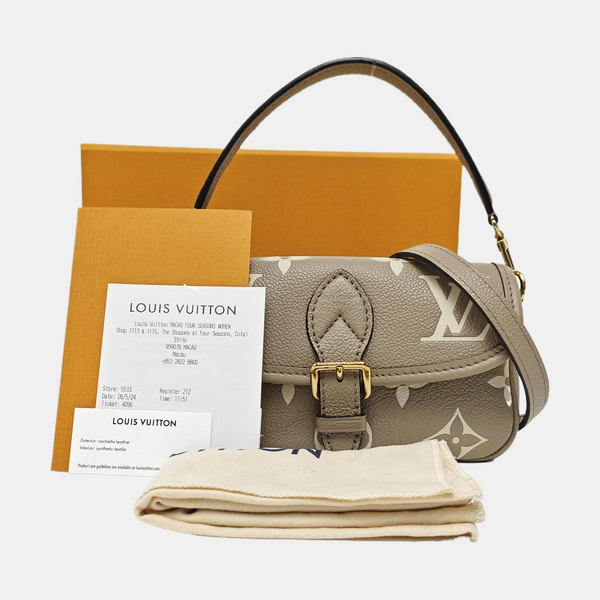 DIANE Nano Monogram Calfskin Gray