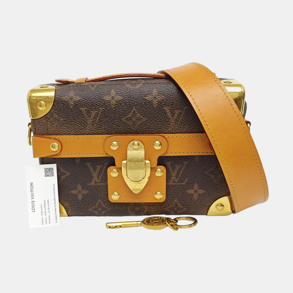 TRUNK Monogram Coated Canvas Brown