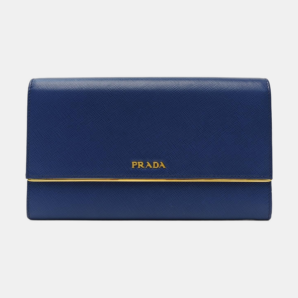 Calfskin Clutch Large Blue