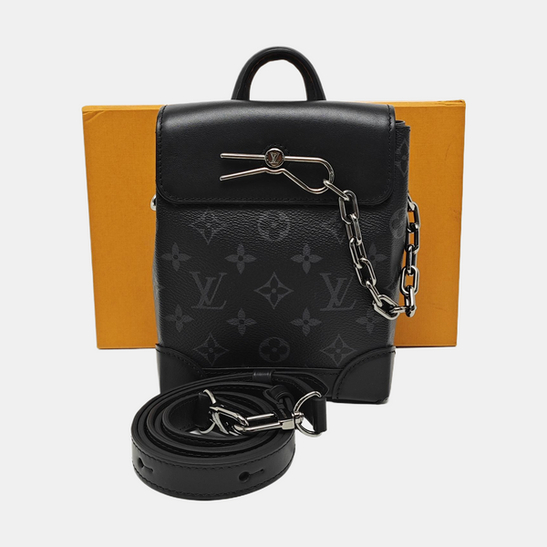 STEAMER Extra Small Monogram Coated Canvas Black