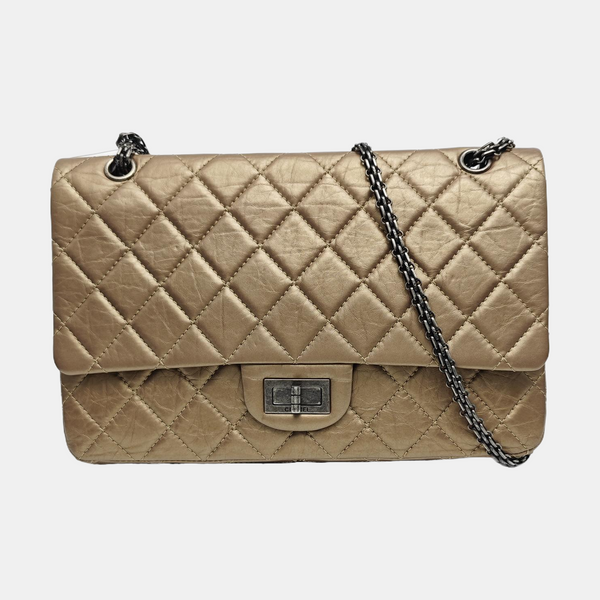 2.55 Maxi Quilted Calfskin Gold